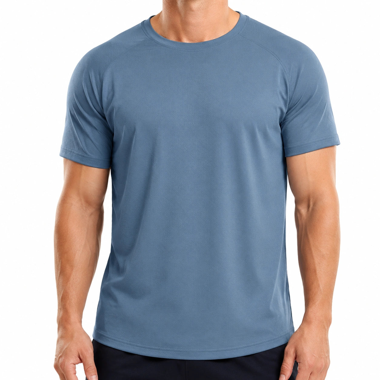 T-shirt sportiva uomo taglia M blu ardesia in tessuto tecnico a manica corta