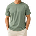 T-shirt uomo L verde salvia in tessuto tecnico a maniche corte