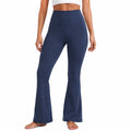 Leggings donna S blu navy a vita alta elasticizzati - pantaloni svasati per yoga e fitness