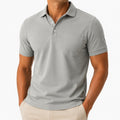 Polo uomo taglia M grigio con taschino stile casual